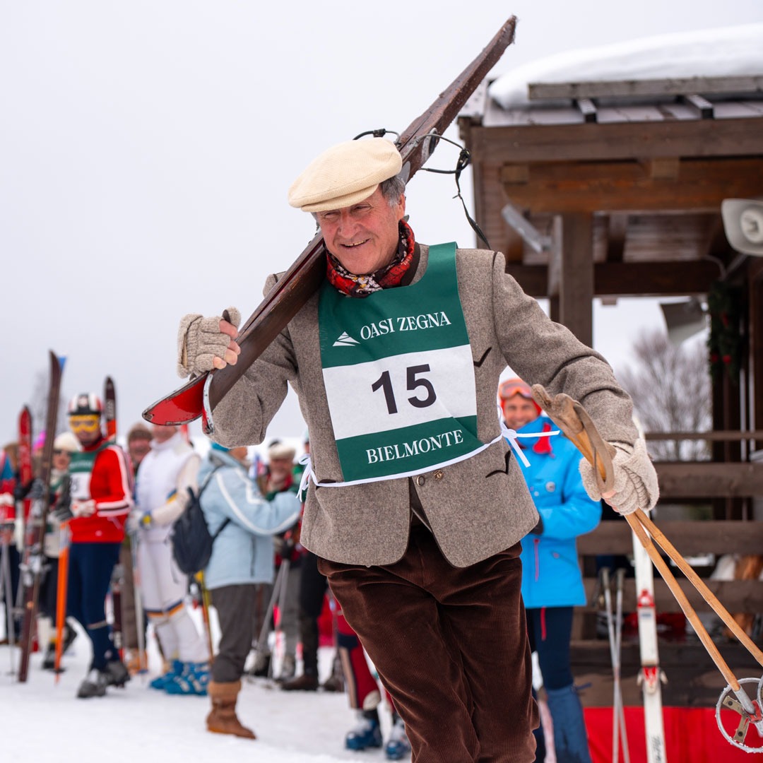 immagine sciatori d'epoca